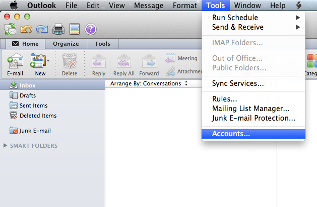 multiple email accounts in outlook for mac 2011